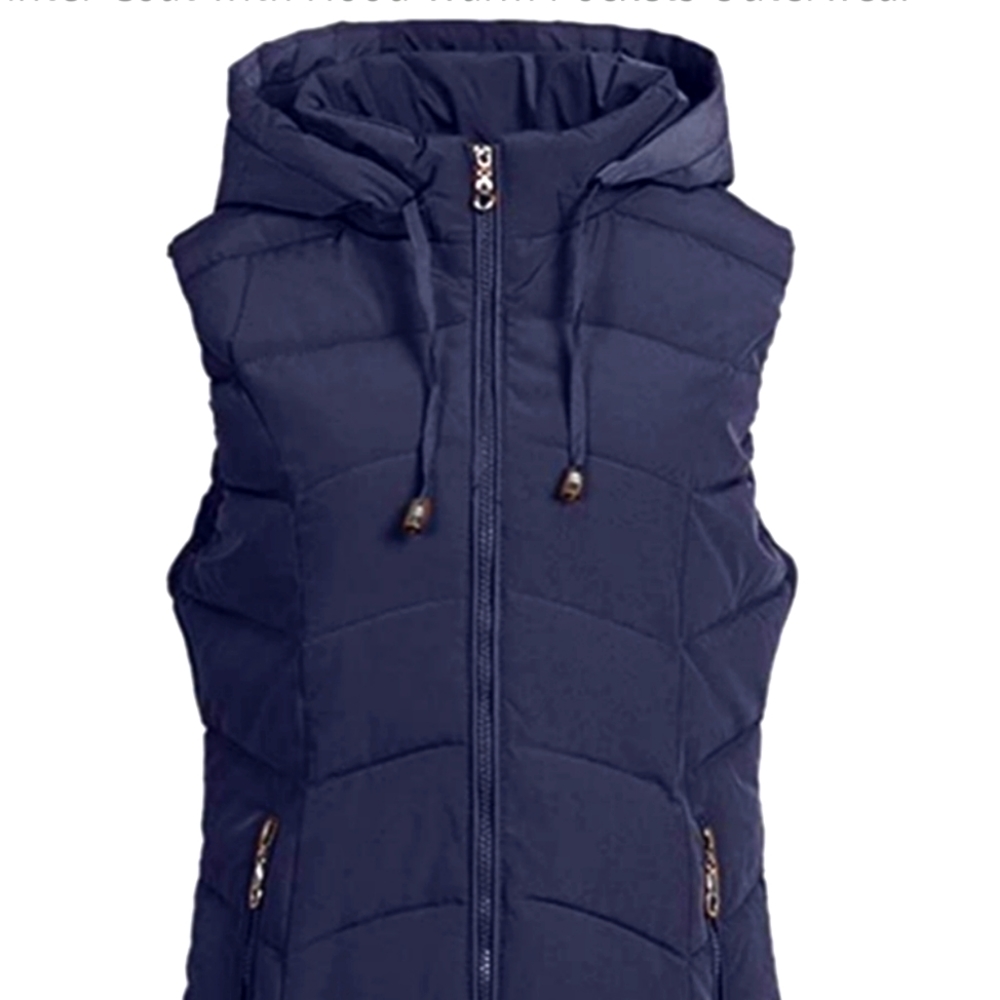 Navy Blue Quilted Vest (Size 5x, more like 2x)